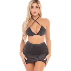 Black Cherry 2-Piece Skirt Set