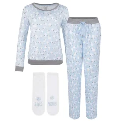 Butter Soft Long Sleeve Pajama Set with Matching Socks