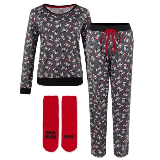 Butter Soft Long Sleeve Pajama Set with Matching Socks