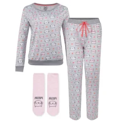 Butter Soft Long Sleeve Pajama Set with Matching Socks