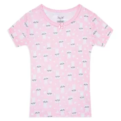 Girls Cotton Snug Fit Pajama Pant and Short Set