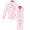 Microfleece Button-Up Pajama Gift Set with Notch Collar