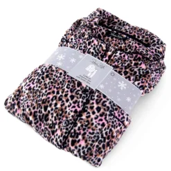 Microfleece Button-Up Pajama Gift Set with Notch Collar