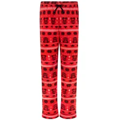 Microfleece Button-Up Pajama Gift Set with Notch Collar