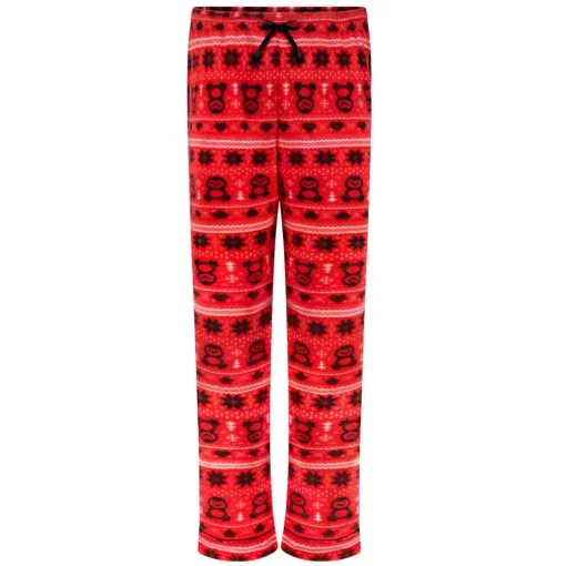 Microfleece Button-Up Pajama Gift Set with Notch Collar