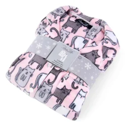 Microfleece Button-Up Pajama Gift Set with Notch Collar