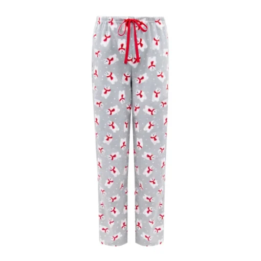 Microfleece Button-Up Pajama Gift Set with Notch Collar