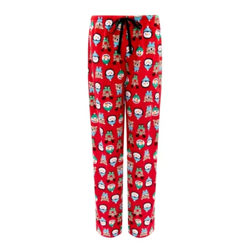 Microfleece Button-Up Pajama Gift Set with Notch Collar
