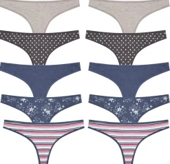 10 Pack Cotton Thongs