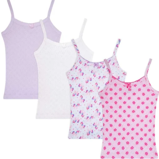 4 Pack Girls Camisoles