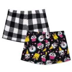 2 Pack Girls Fleece Pajama Shorts
