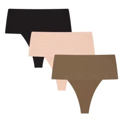 3 Pack High Waist Shaping Thongs