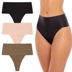 3 Pack High Waist Shaping Thongs