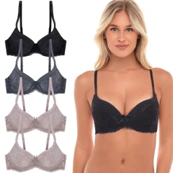 4 Pack Lace Push Up Bras