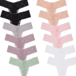 12 Pack Lace Thongs