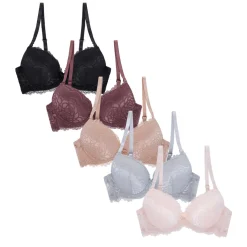 5 Pack Light Push Up Bra