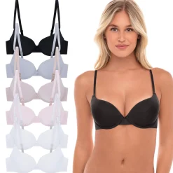 6 Pack Light Push Up Bras