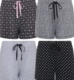 4 Pack Pajama Short Set Dots/Animal