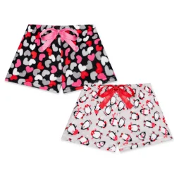 2-Pack Plush Fleece Pajama Shorts
