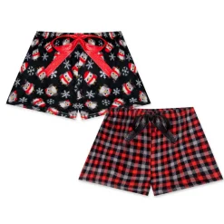 2-Pack Plush Fleece Pajama Shorts