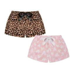 2-Pack Plush Fleece Pajama Shorts