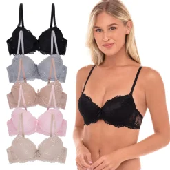 5 Pack Push Up Bra