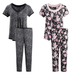2 Pack Rayon Spandex Capri Set