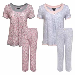 2 Pack Rayon Spandex Capri Set