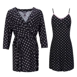 2 Pack Robe & Chemise Sleep Set