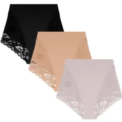 3 Pack Shaping Lace Trimmed Briefs