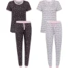 2 Pack Short Sleeve Lightweight Hacci Jogger Set