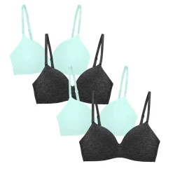 4 Pack Soft Foam Wireless T-Shirt Bra