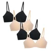 4 Pack Soft Foam Wireless T-Shirt Bra