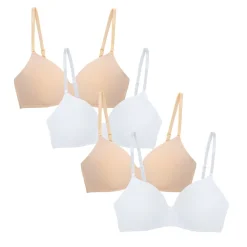 4 Pack Soft Foam Wireless T-Shirt Bra