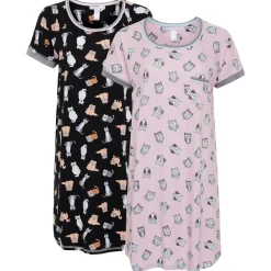 2 Pack Soft Lightweight Sleep Shirt
