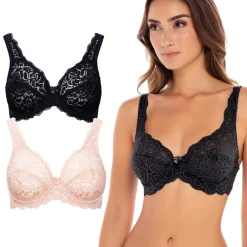 2 Pack Stretch Lace Unpadded Bras