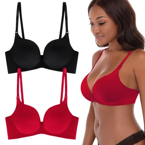 2 Pack Wireless Push Up Bra