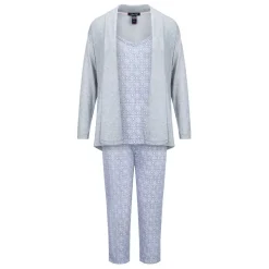 3-Piece Super Soft Robe and Capri Women's Pajama Set