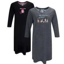3/4 Sleeve Cotton Nightshirt